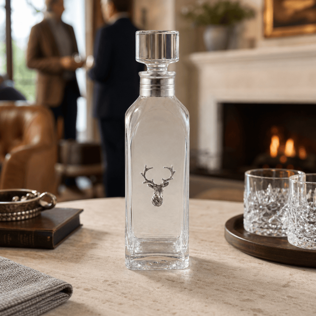 Elk Bust Tall Decanter 5