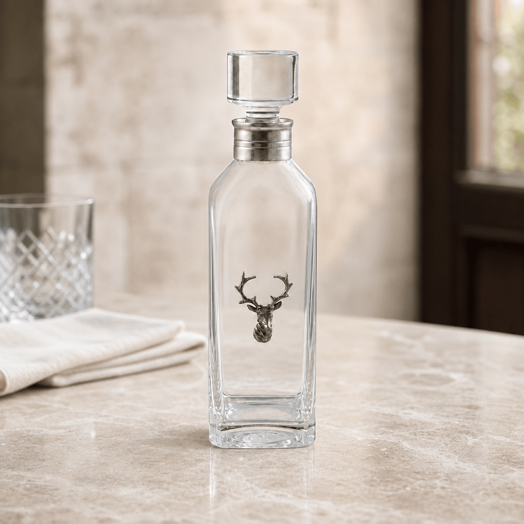Elk Bust Tall Decanter 3