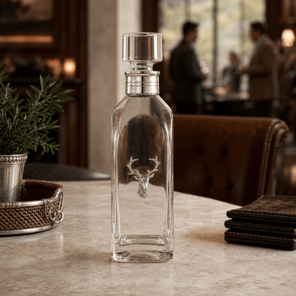 Elk Bust Tall Decanter 6