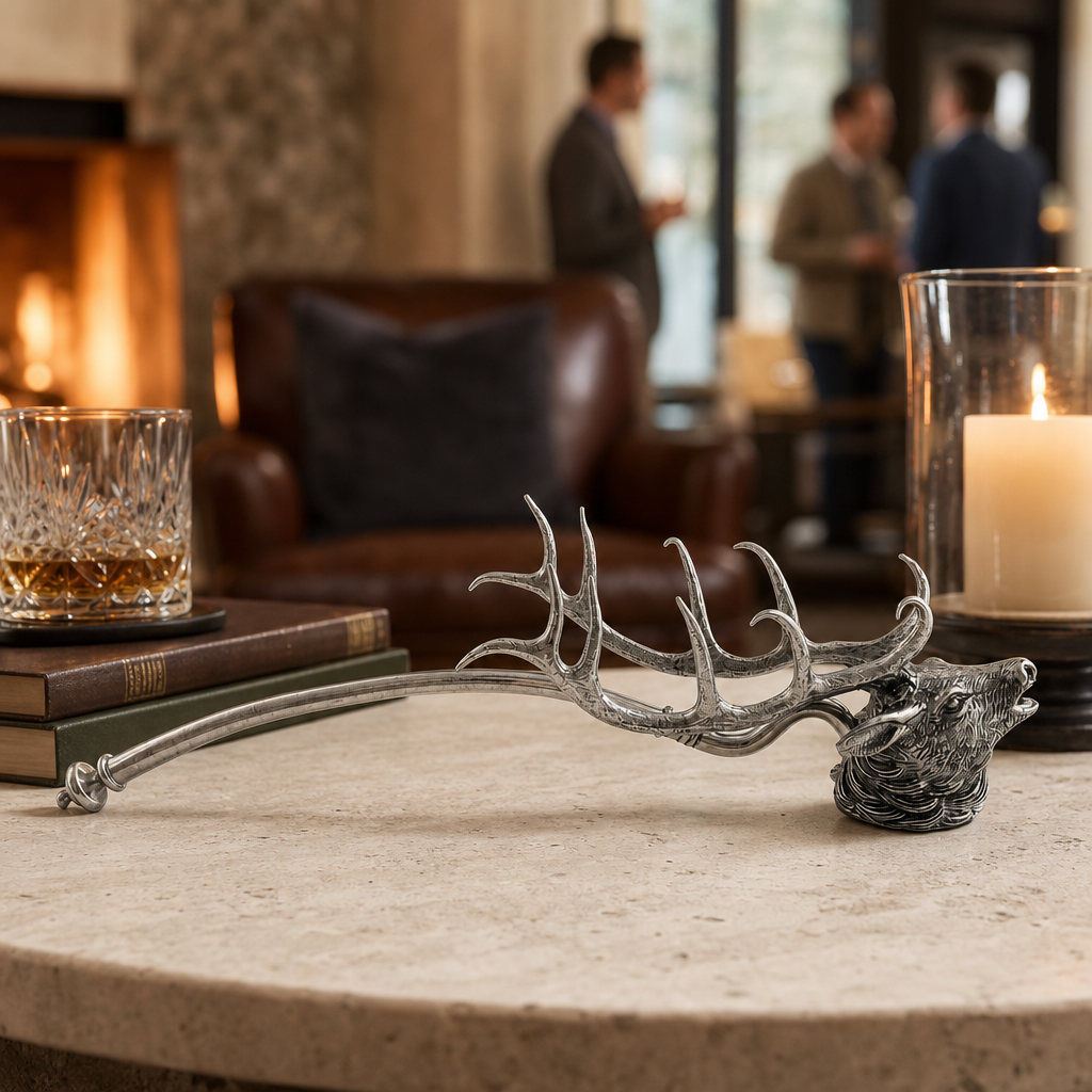Pewter Elk Candle Snuffer 7