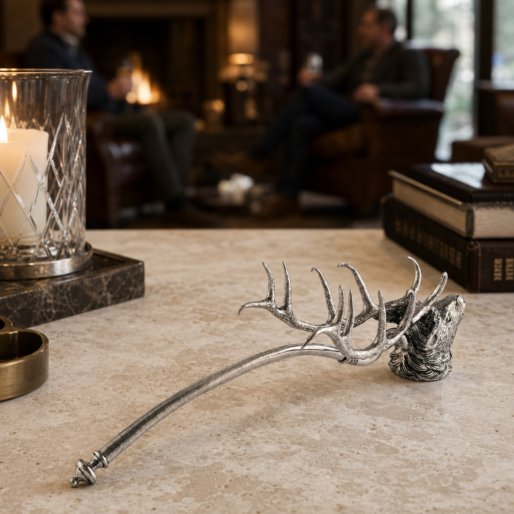 Pewter Elk Candle Snuffer 8