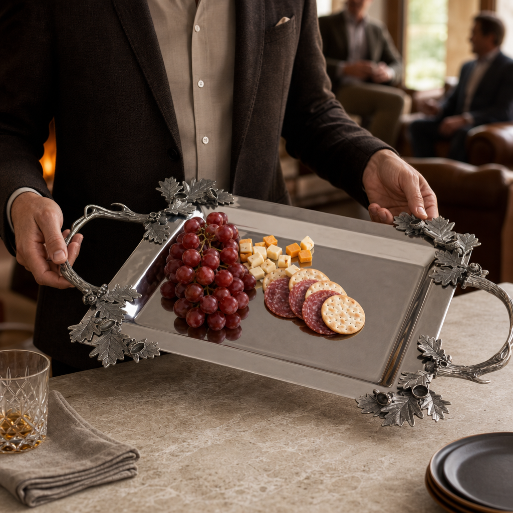 Fallen Antler Stainless Serving Tray 6
