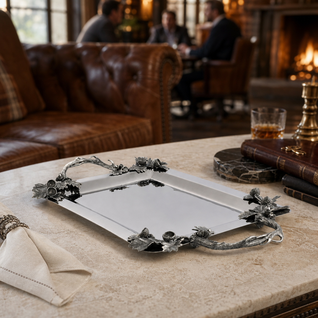 Fallen Antler Stainless Serving Tray 8