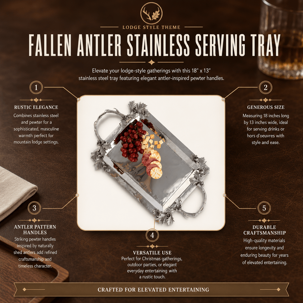Fallen Antler Stainless Serving Tray 11