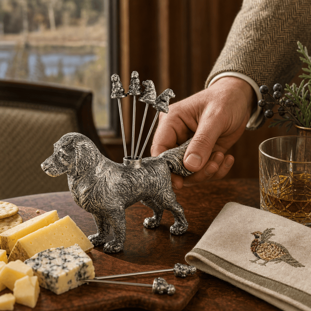 Pewter Retriever Cheese Picks 6