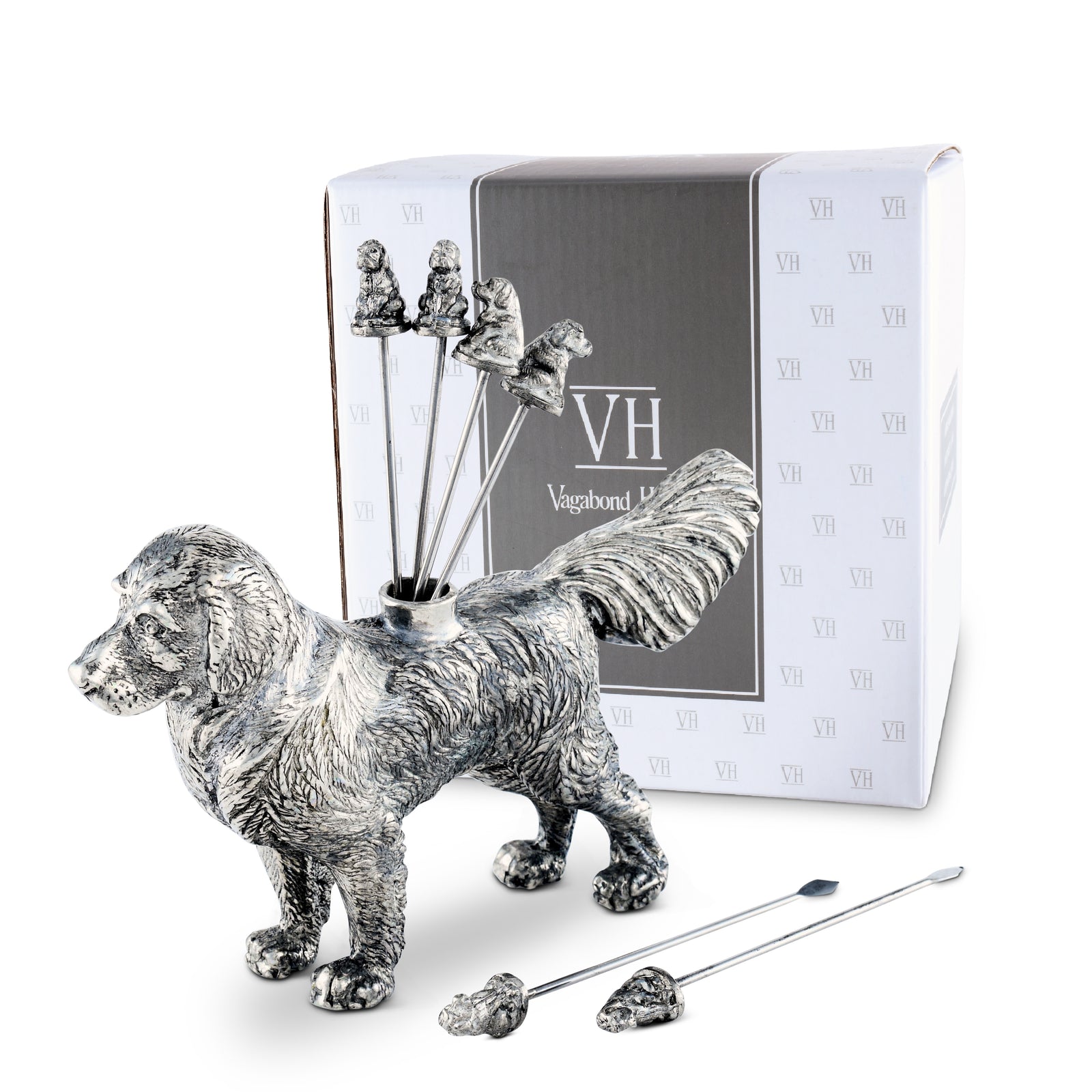 Pewter Retriever Cheese Picks 10