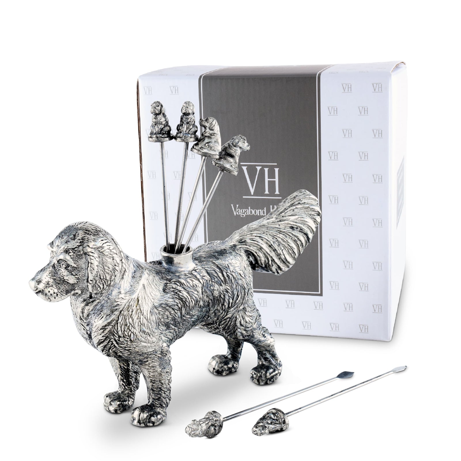 Pewter Retriever Cheese Picks 10