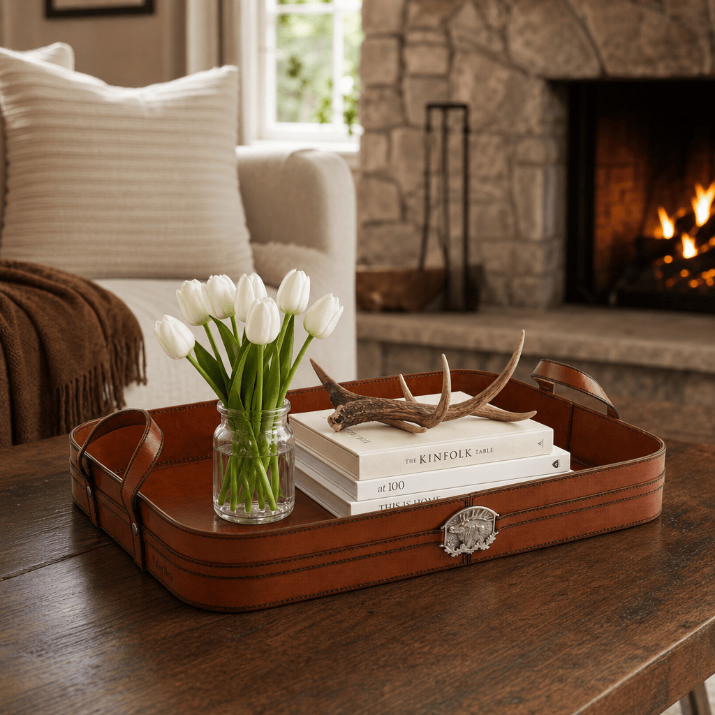 Leather Elk Serving Tray 7