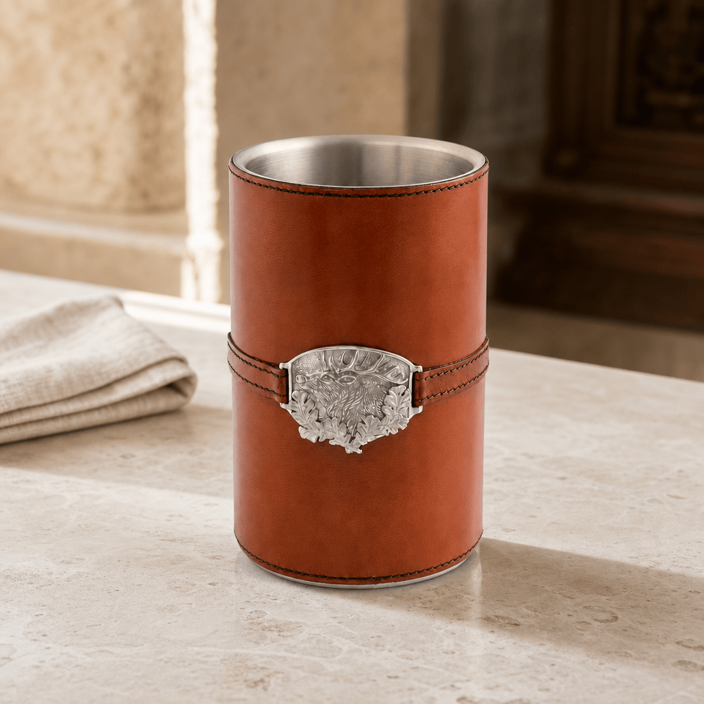 Leather Elk Wine Bottle Chiller 2