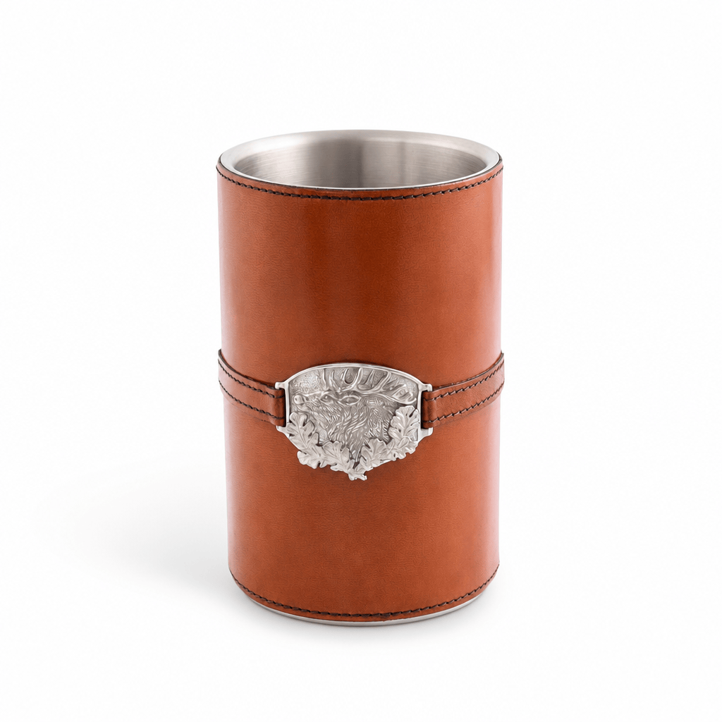Leather Elk Wine Bottle Chiller 1