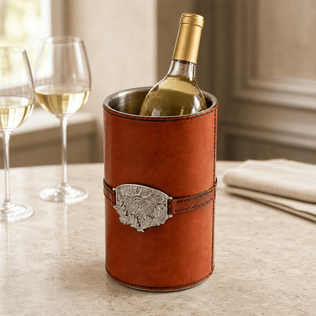 Leather Elk Wine Bottle Chiller 3