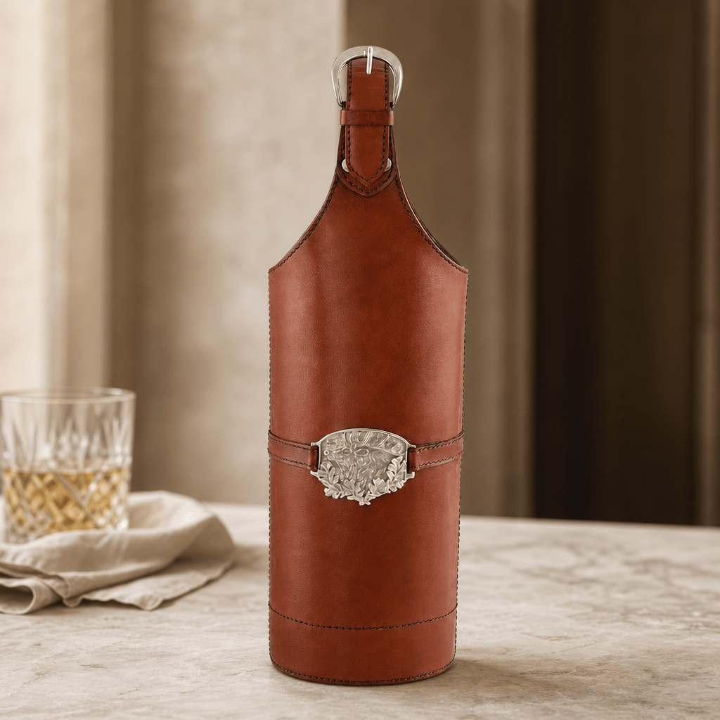 Leather Elk Single Wine Bottle Carrier 2