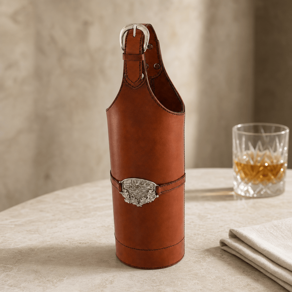 Leather Elk Single Wine Bottle Carrier 3