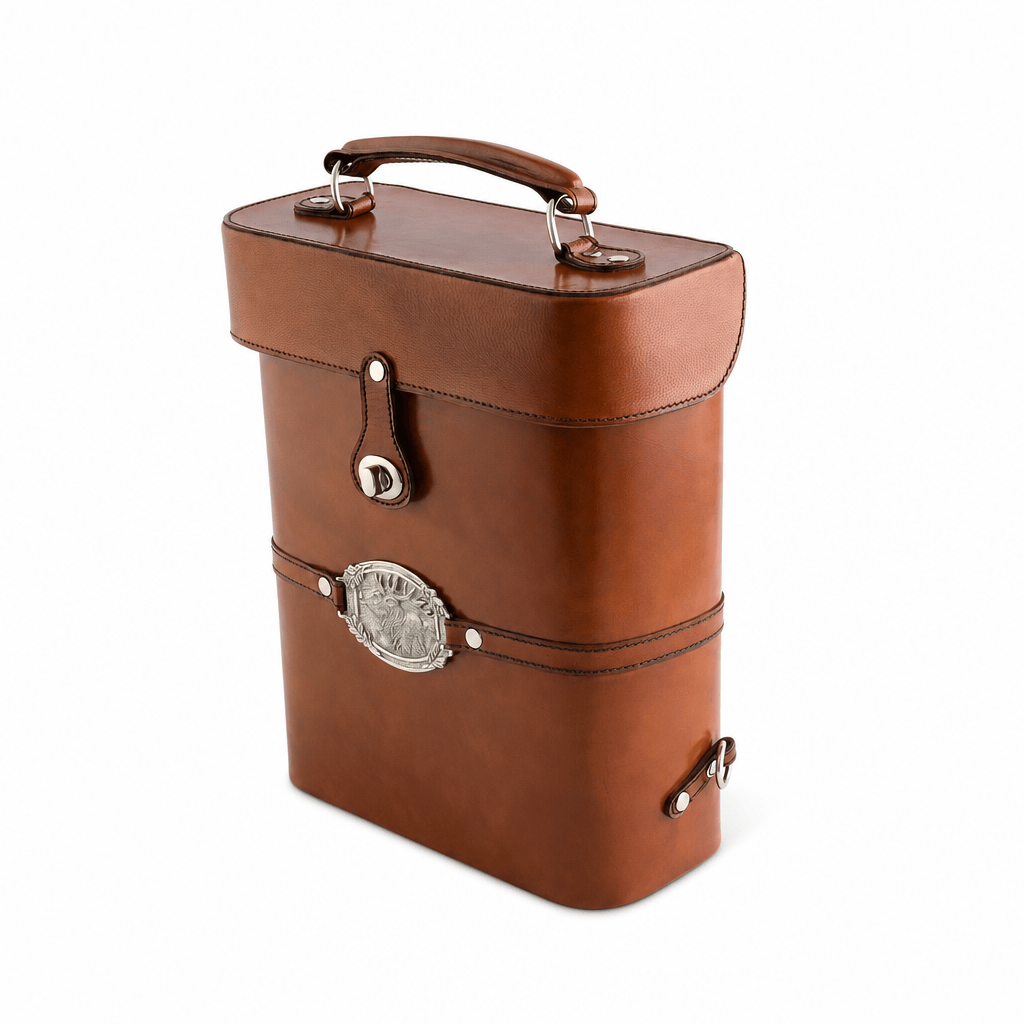 Leather Elk Double Wine Bottle Carrier 1
