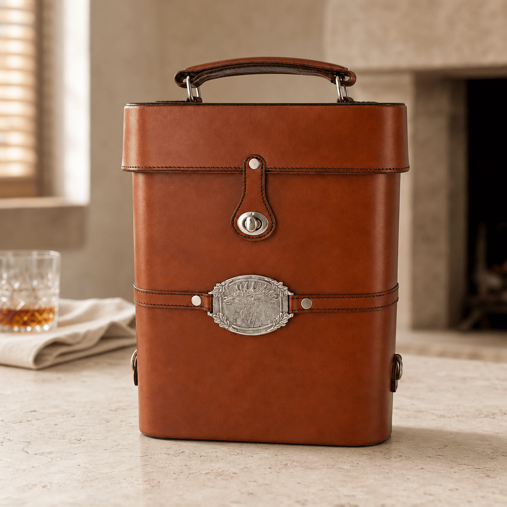 Leather Elk Double Wine Bottle Carrier 3