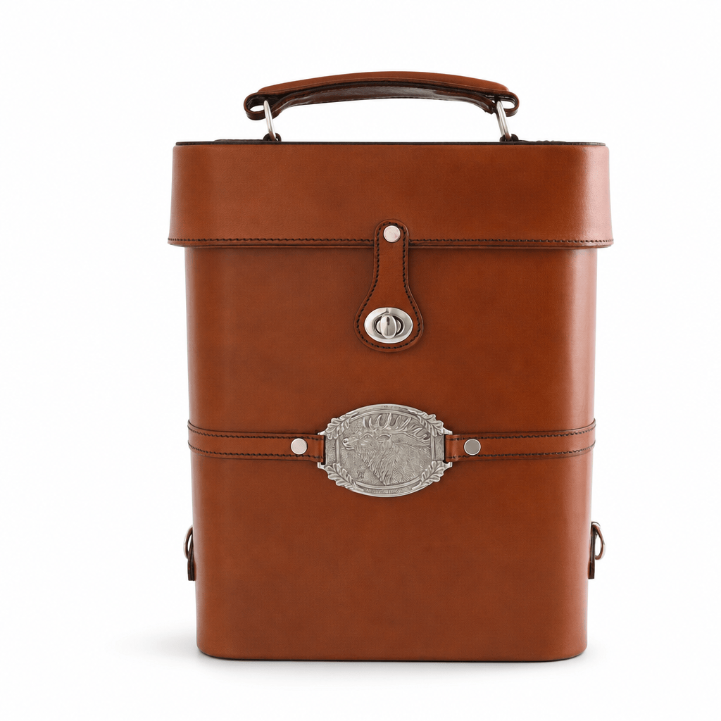 Leather Elk Double Wine Bottle Carrier 8