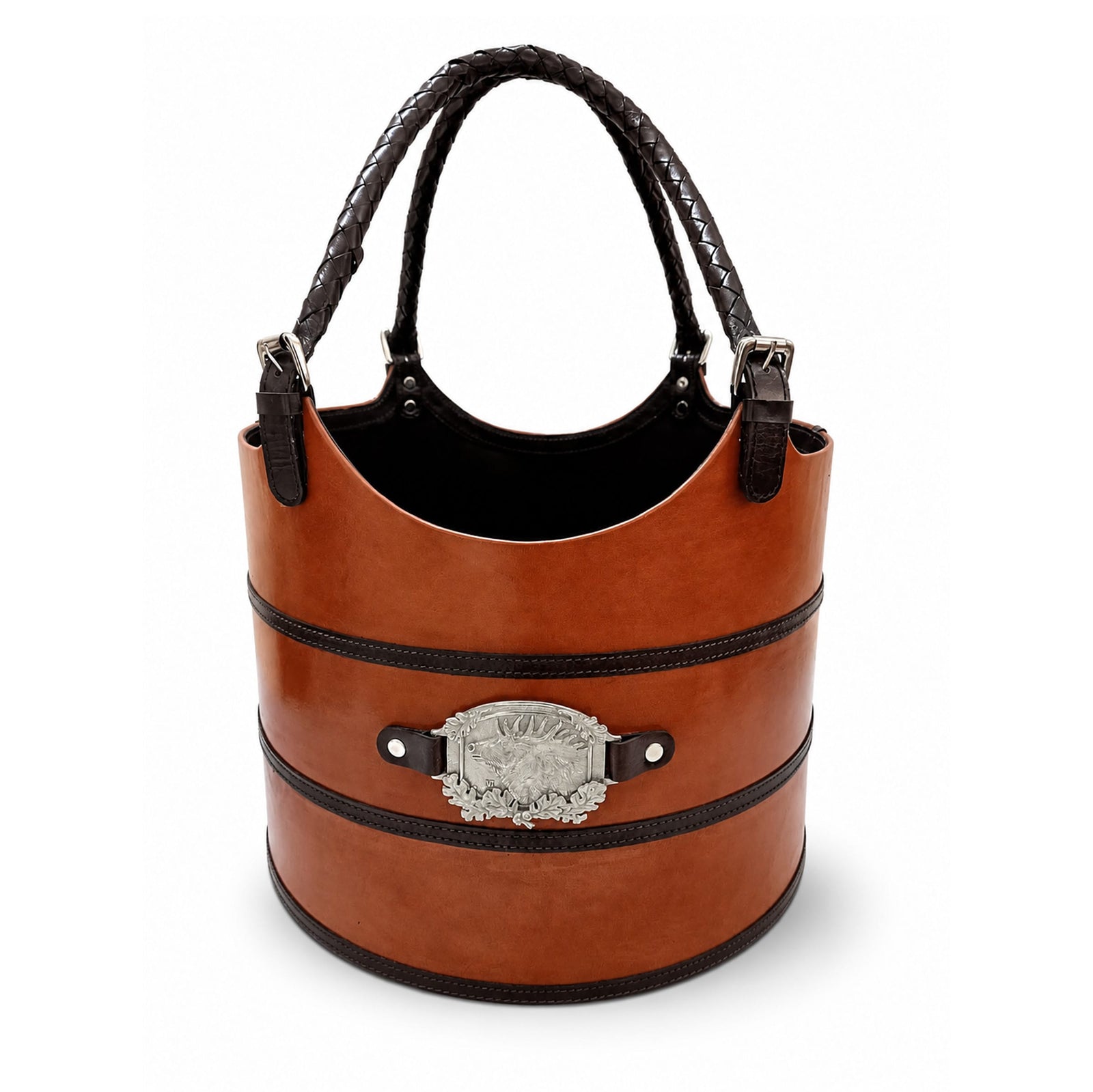 Leather Elk Magizine Basket