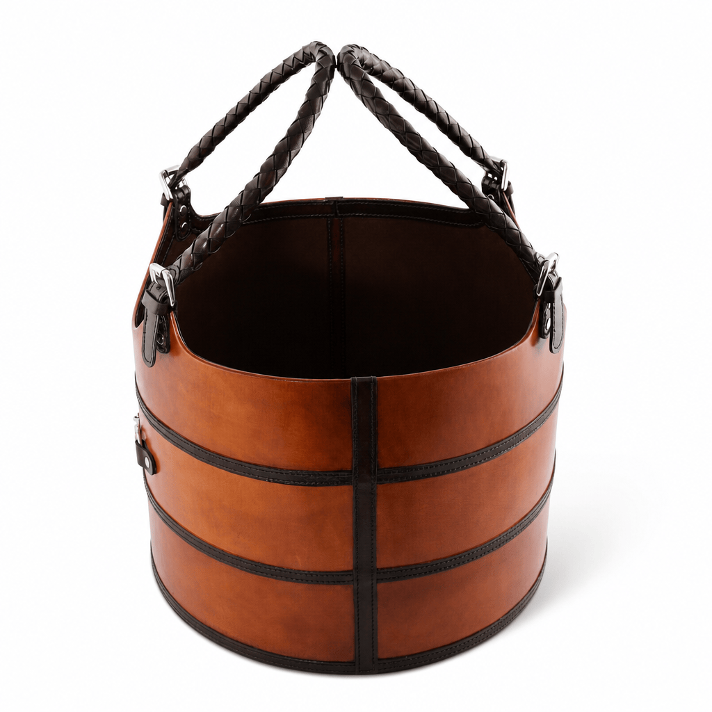 Leather Elk Magizine Basket 6