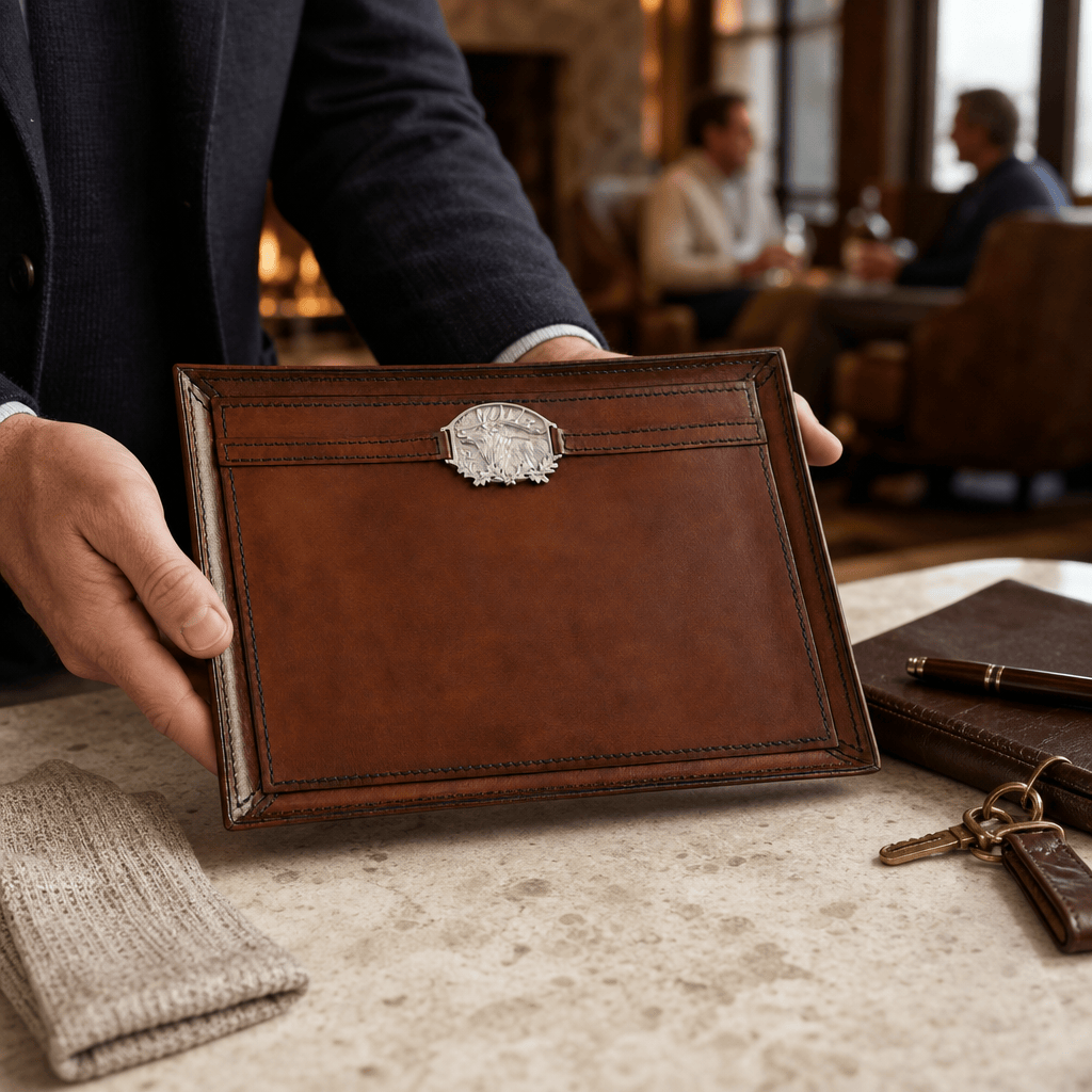 Leather Elk Catchall Tray 4