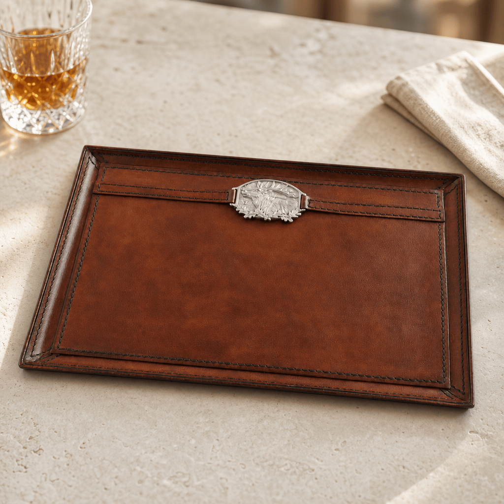 Leather Elk Catchall Tray 2
