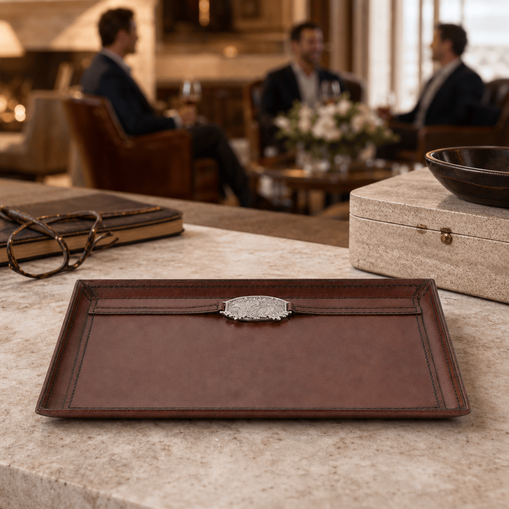 Leather Elk Catchall Tray 5