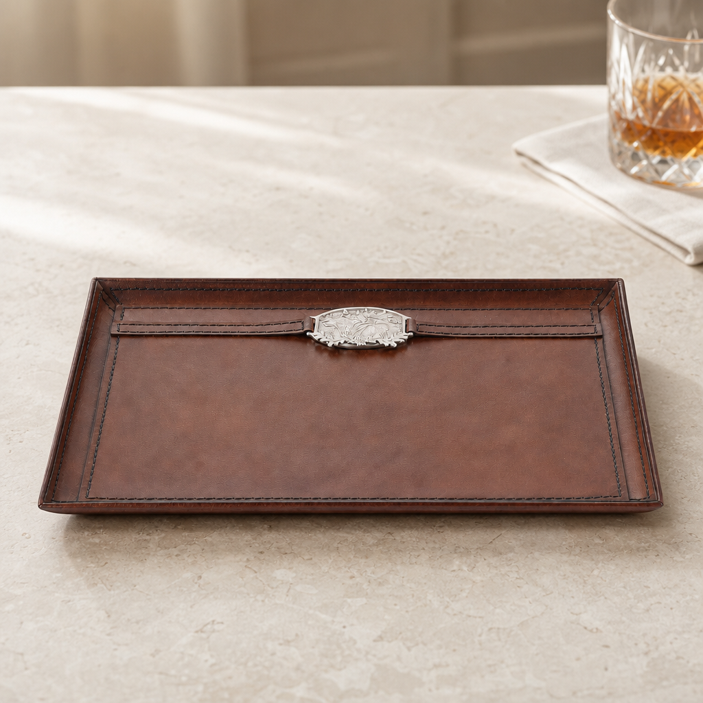Leather Elk Catchall Tray 3