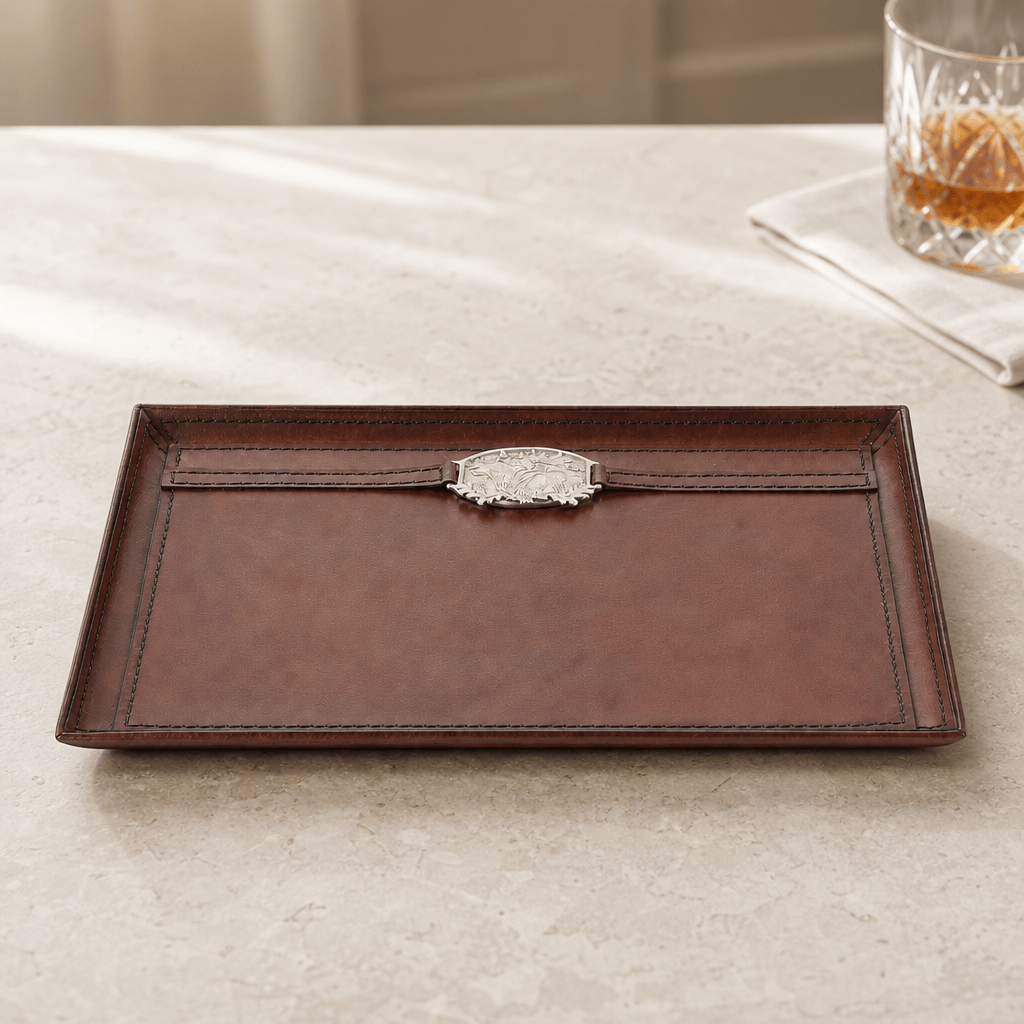Leather Elk Catchall Tray 3