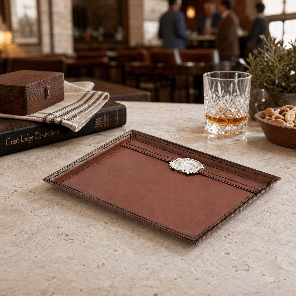 Leather Elk Catchall Tray 6