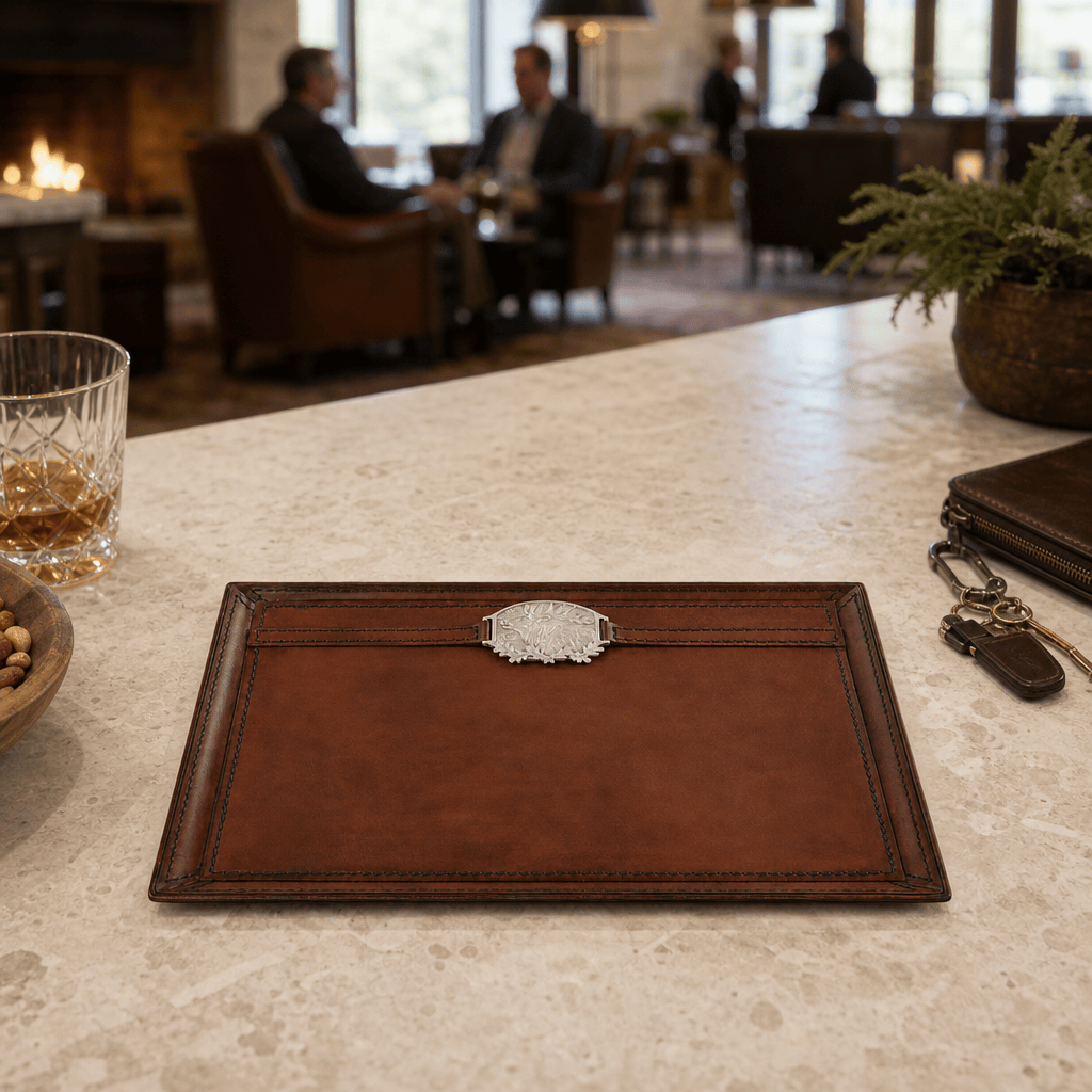 Leather Elk Catchall Tray 7