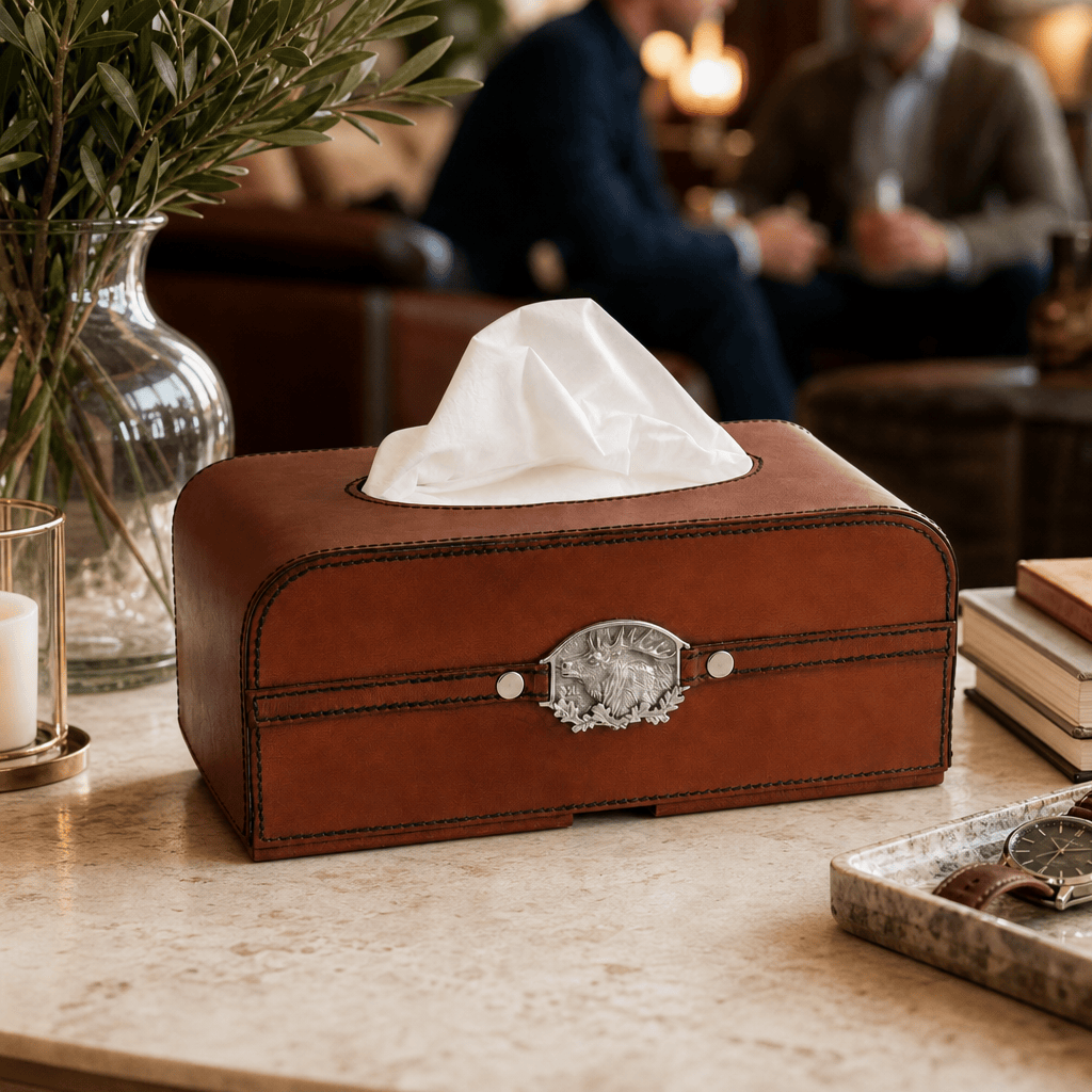 Leather Elk Tissue Box 4