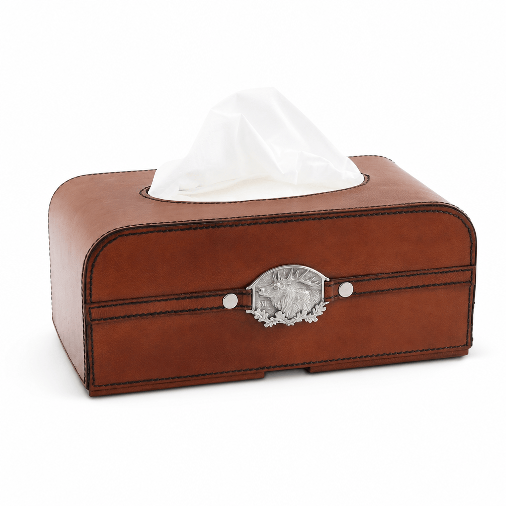 Leather Elk Tissue Box 1