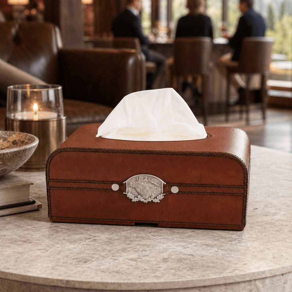 Leather Elk Tissue Box 5