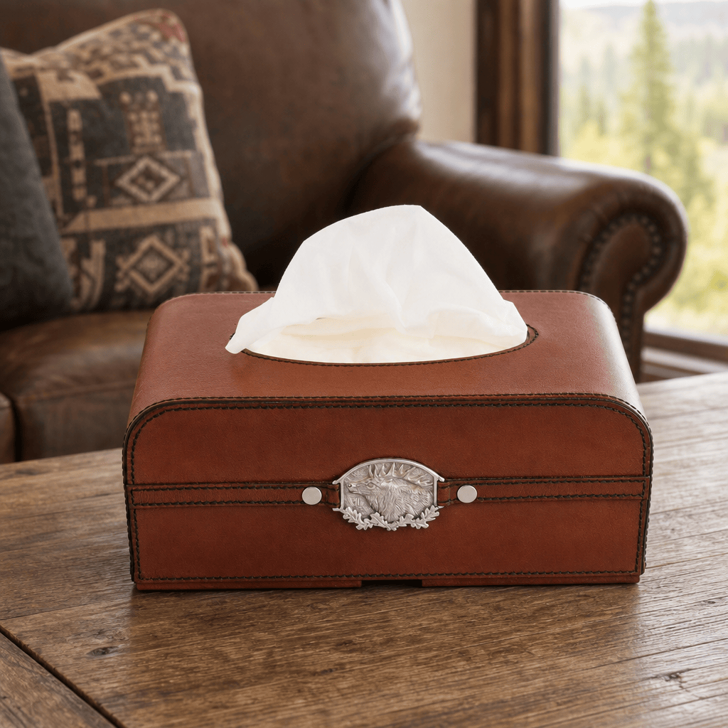 Leather Elk Tissue Box 8