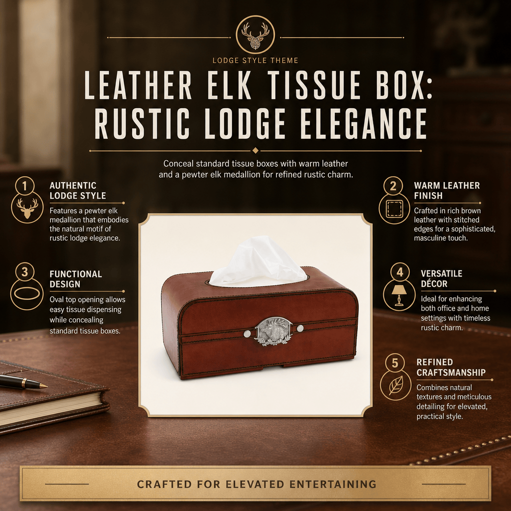 Leather Elk Tissue Box 9