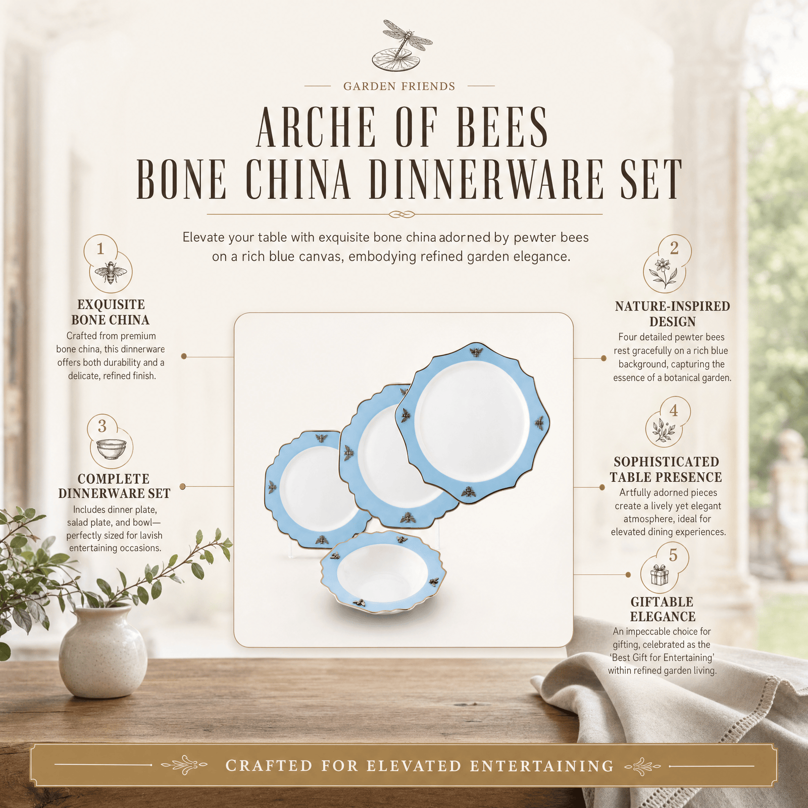 Bone China Arche of Bee Dinnerware 3