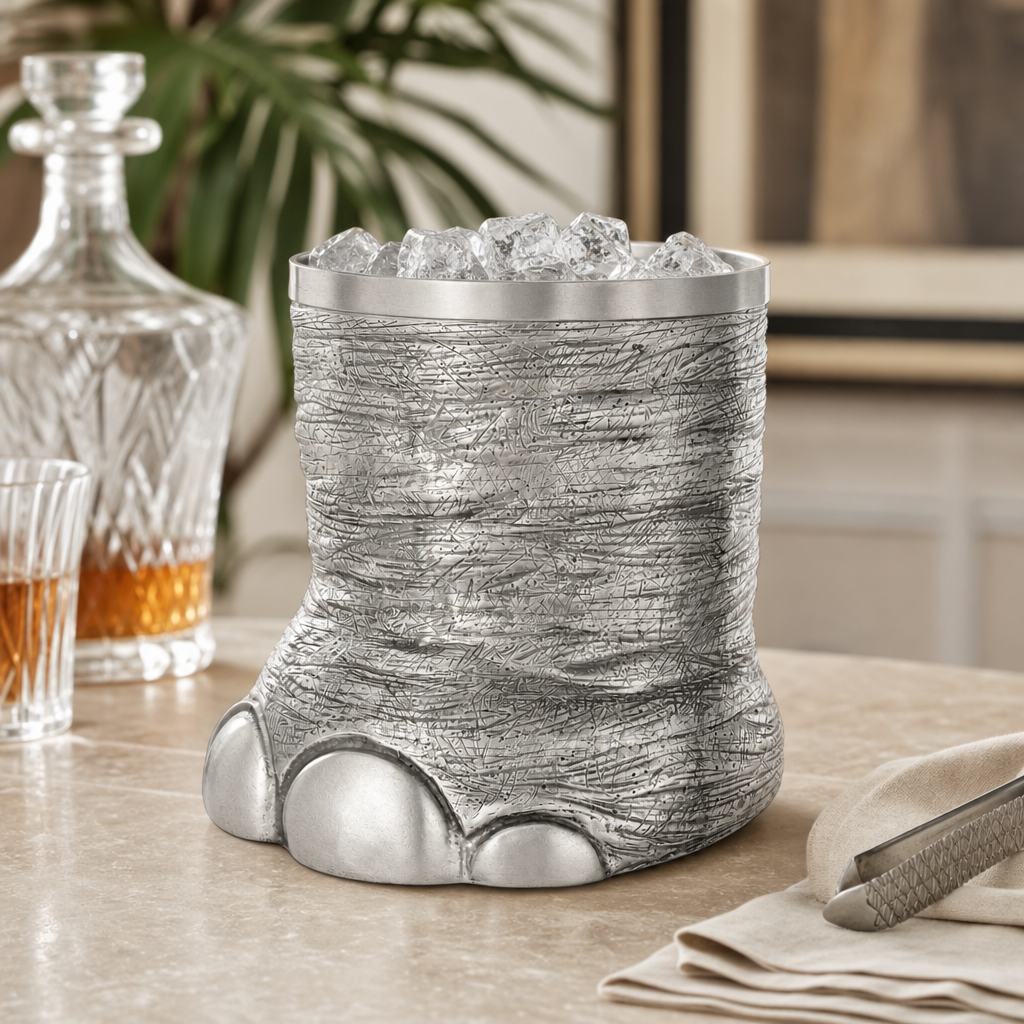 Pewter Elephant Foot Ice Bucket 4