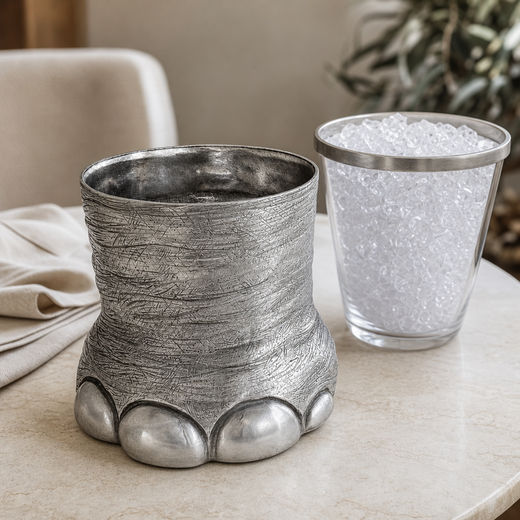 Pewter Elephant Foot Ice Bucket 5