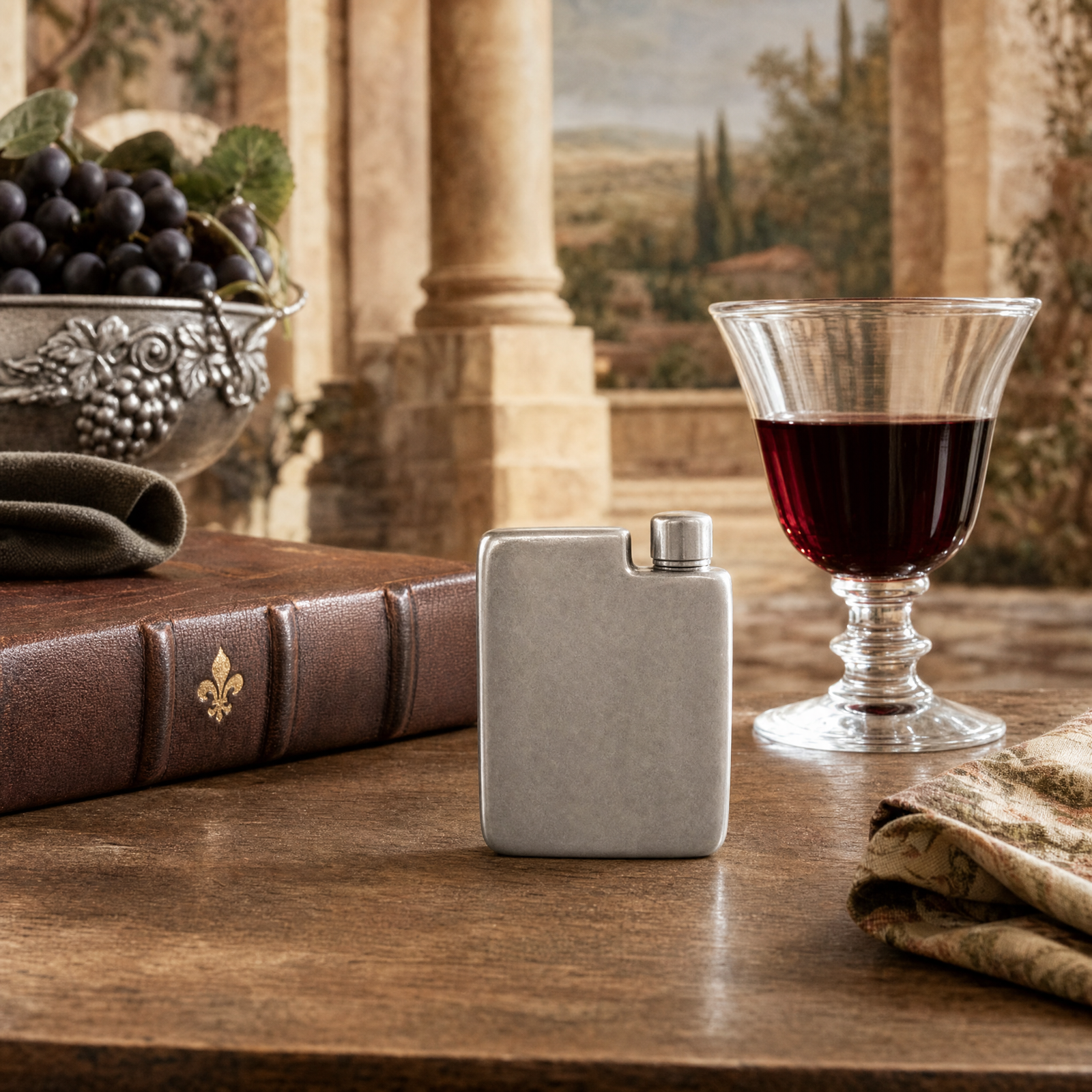 Classic Pewter Flask 7