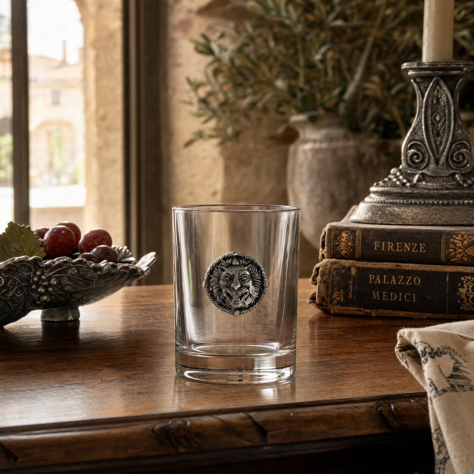 Lion Head Double Old Fashion Bar Glass 8