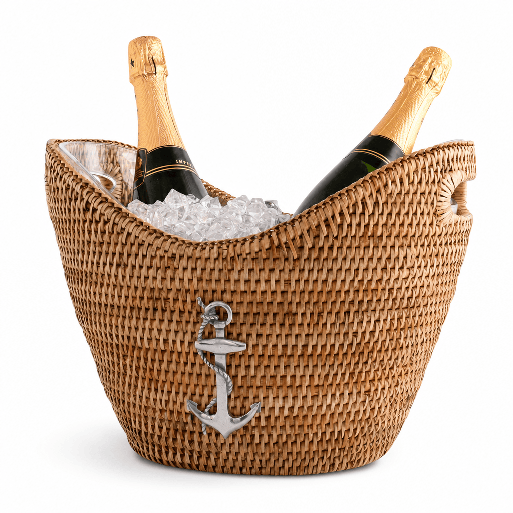 Anchor Hand Woven Wicker Rattan Champagne / Ice Tub 1