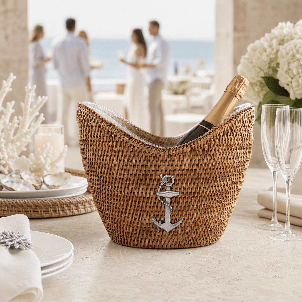 Anchor Hand Woven Wicker Rattan Champagne / Ice Tub 7