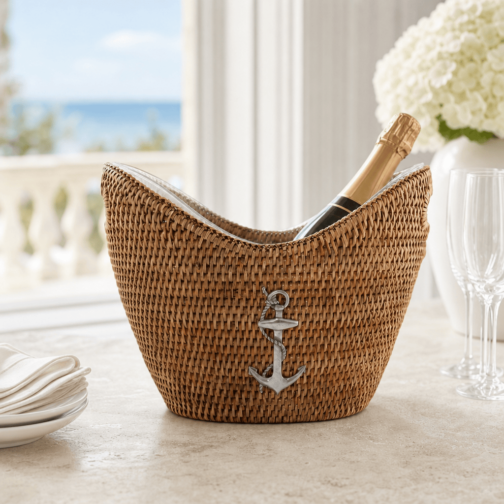Anchor Hand Woven Wicker Rattan Champagne / Ice Tub 3