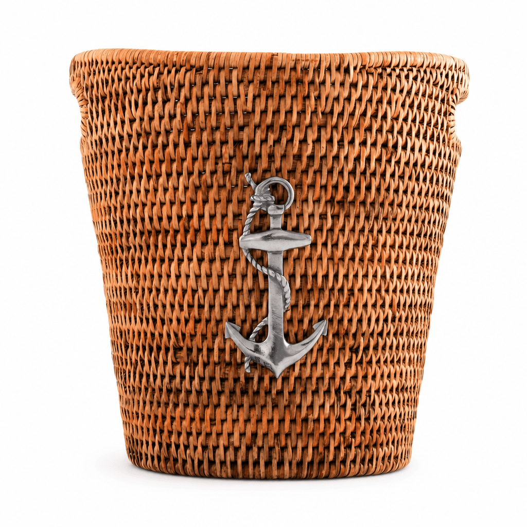 Anchor Hand Woven Wicker Rattan Champagne / Ice Bucket 10