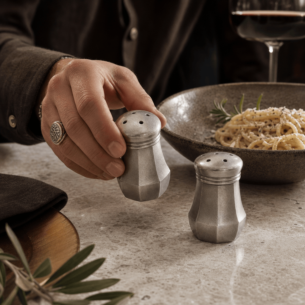 Mini Pewter Salt and Pepper 5