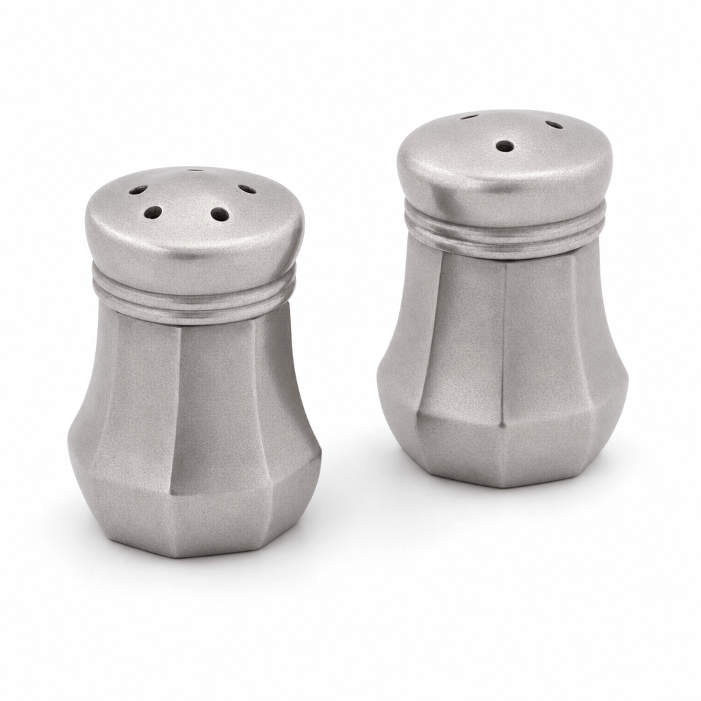 Mini Pewter Salt and Pepper 1