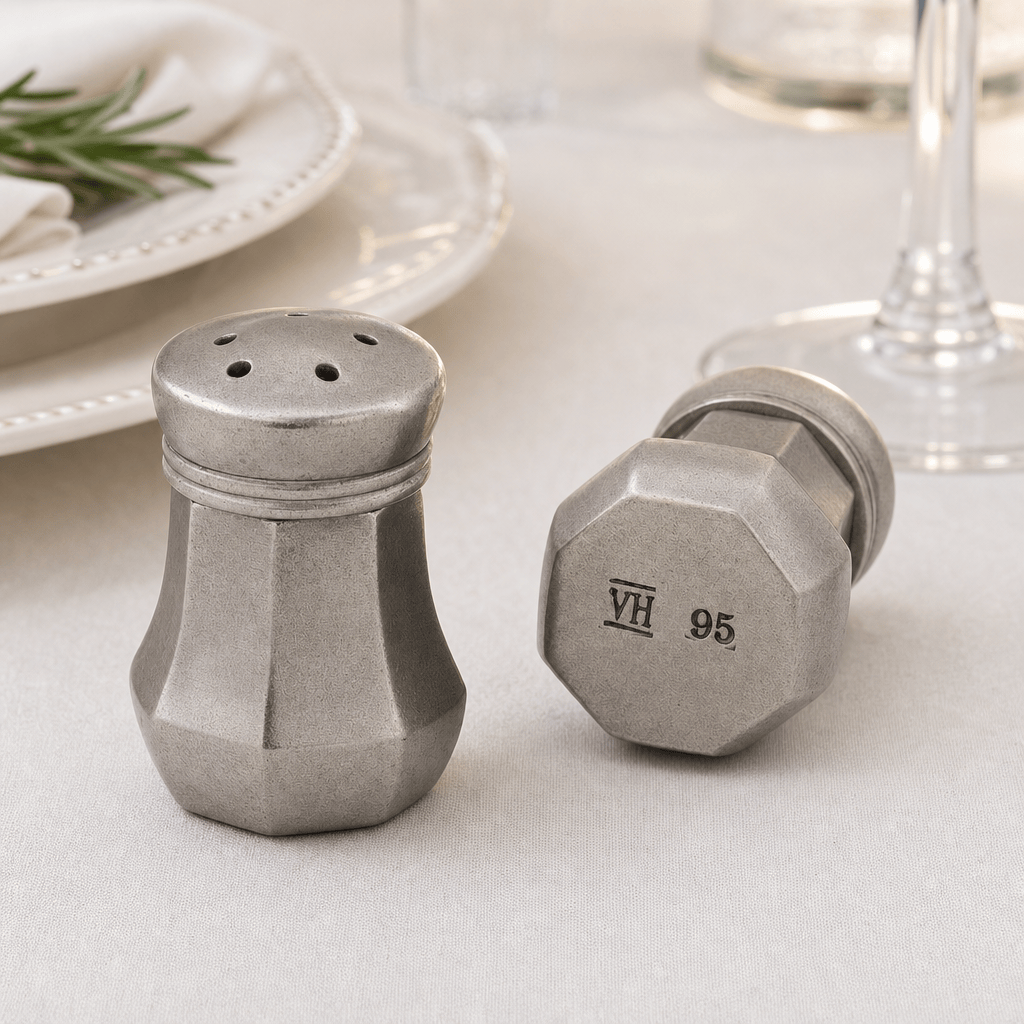 Mini Pewter Salt and Pepper 8