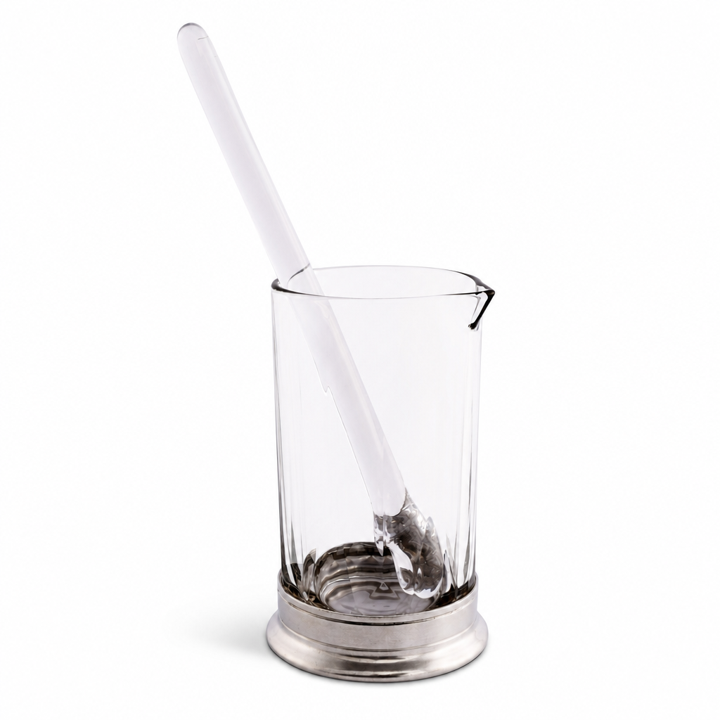 Mixing Pitcher and Stirrer - Hatched Glass 1