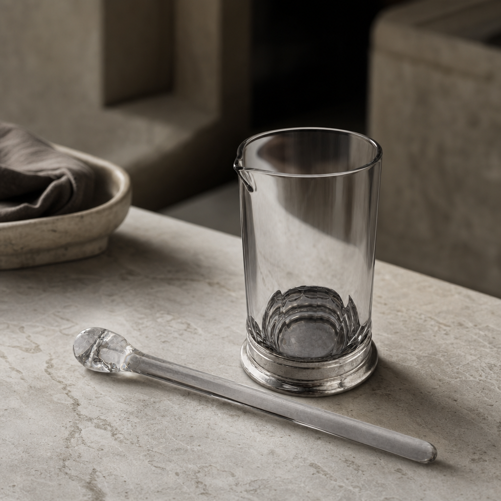 Mixing Pitcher and Stirrer - Hatched Glass 3