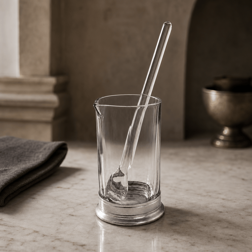 Mixing Pitcher and Stirrer - Hatched Glass 4