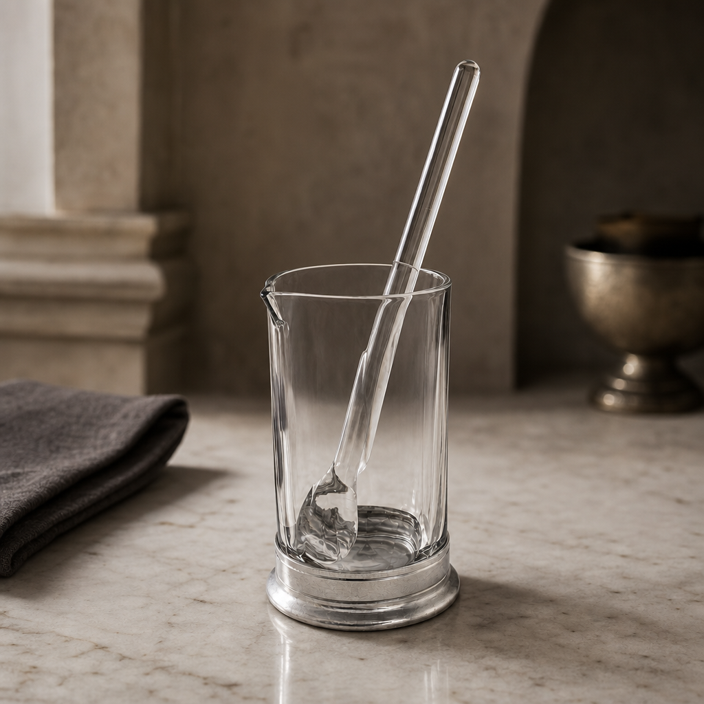Mixing Pitcher and Stirrer - Hatched Glass 4